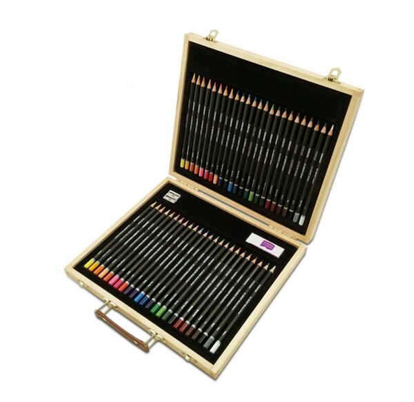 Derwent Academy Color/Watercolor Pencil 48 Wooden Box
